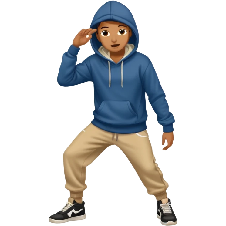 Hip-hop dancer (hoodie), street dancer. emoji