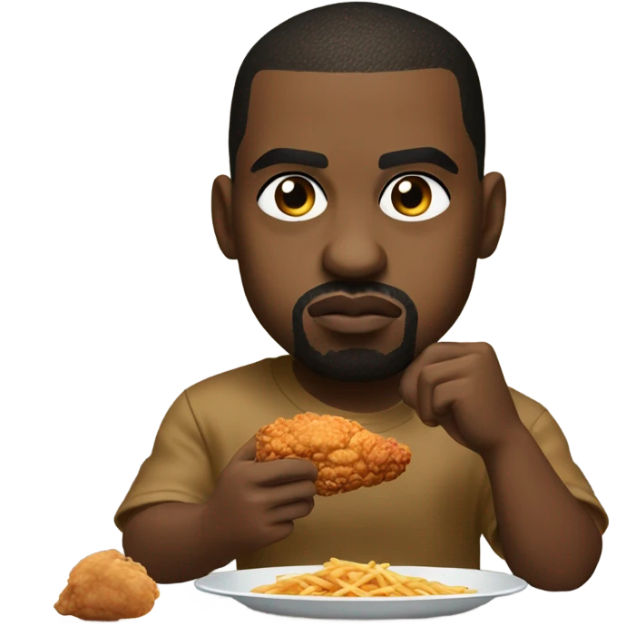 Kanye west eat chicken emoji