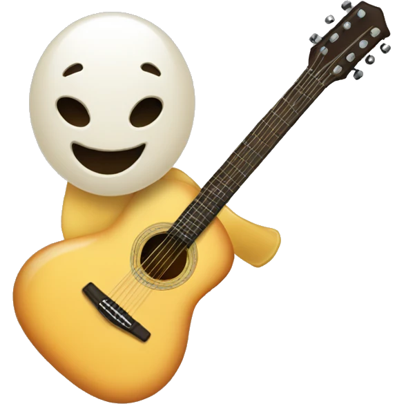 Esqueleto com uma guitarra  emoji