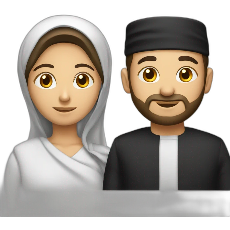 Un musulman et un juif ensemble emoji
