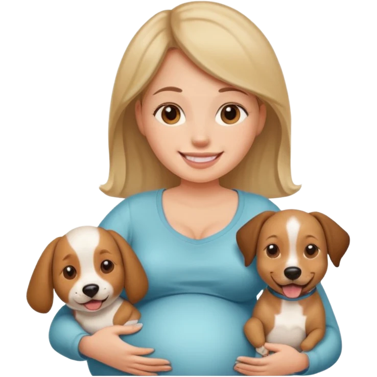 pregnant women dog head emoji