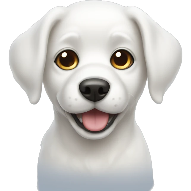 White cute dog emoji