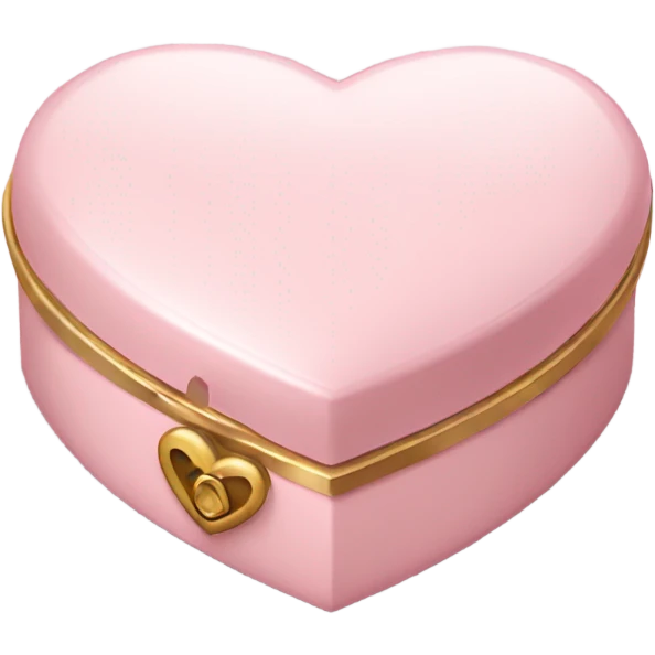 Light pink heart shaped jewelry box emoji
