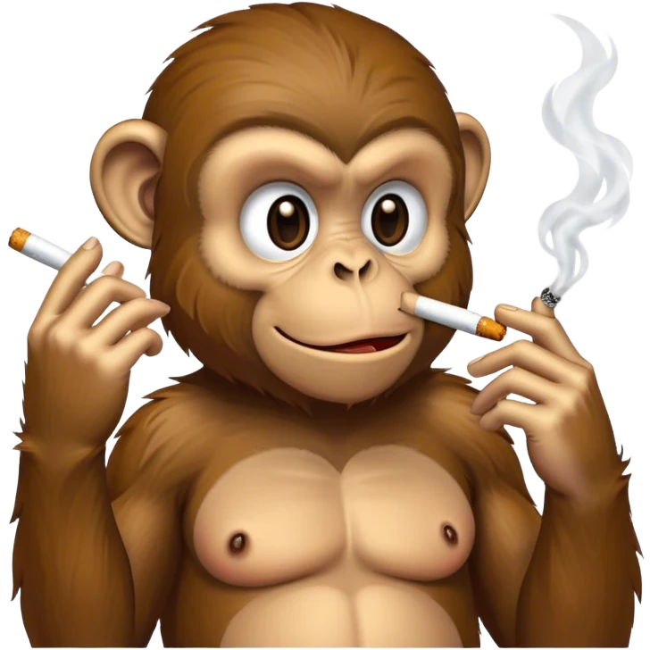 Smoking monkey emoji