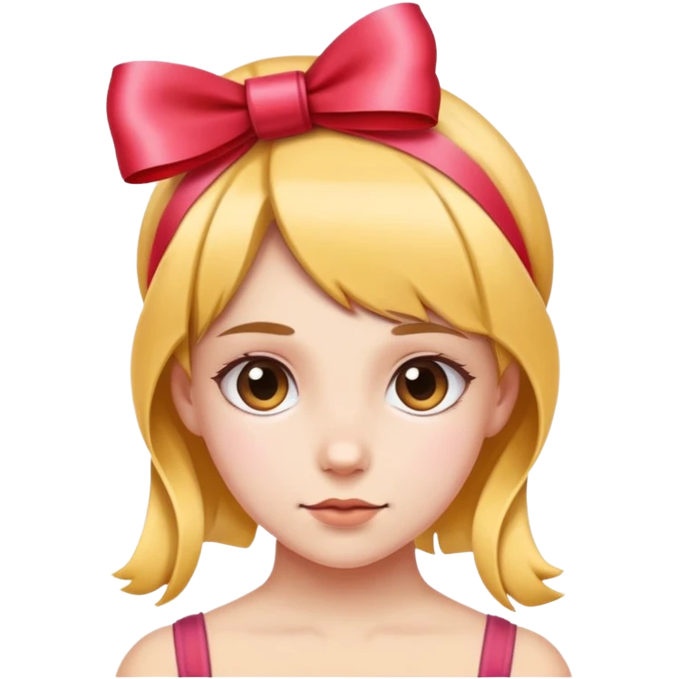 Girl with ribbon on her head emoji