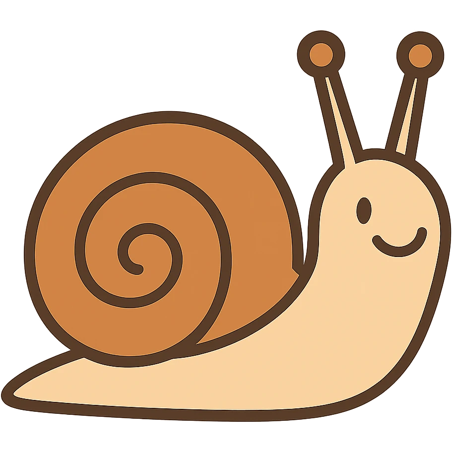 flat toon style snail emoji