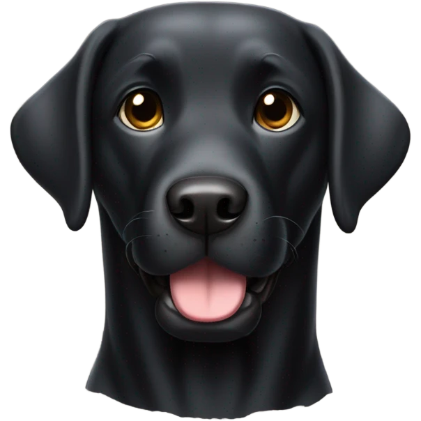 Show the whole black Labrador dog in the emoji kind of like the regular dog emoji  emoji