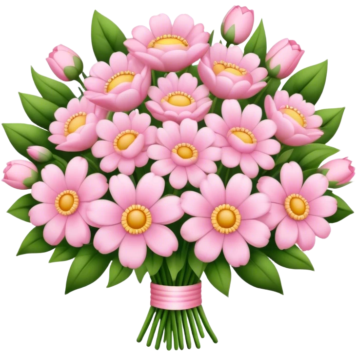 pastel pink flowers bouquet huge emoji