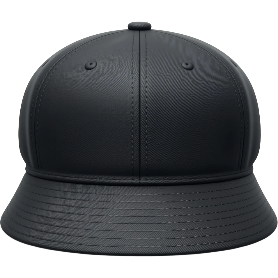 A black stylish flat military style Brixton fashion hard-brimmed long-brimmed Greek cap newsboy’s cap, separated emoji
