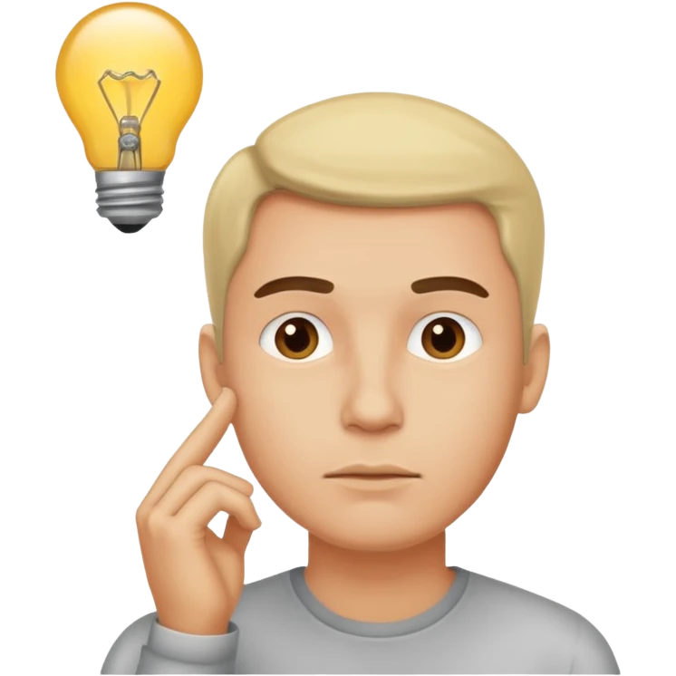 ligth man had an idea emoji