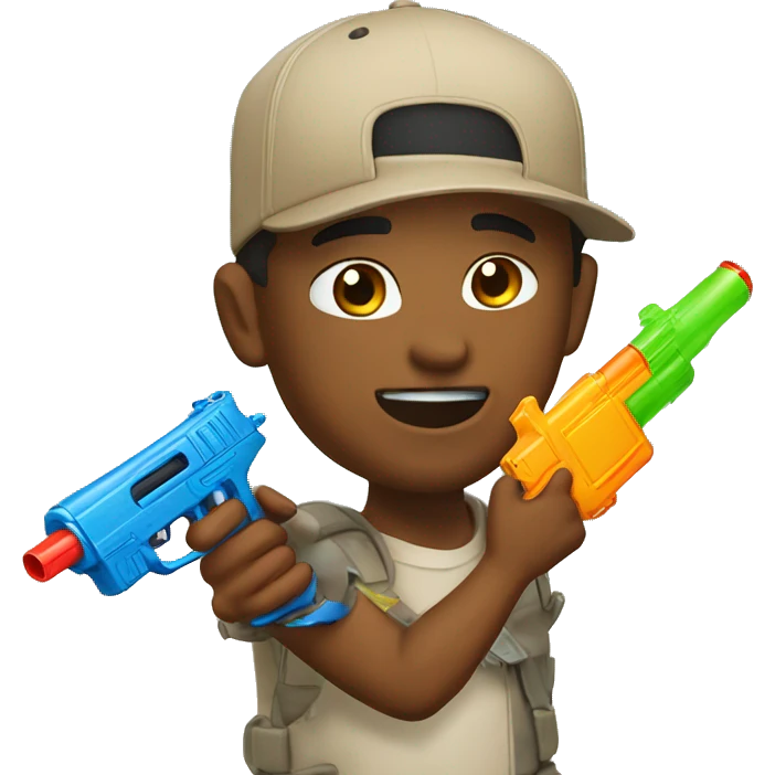 🤫 and watergun emoji