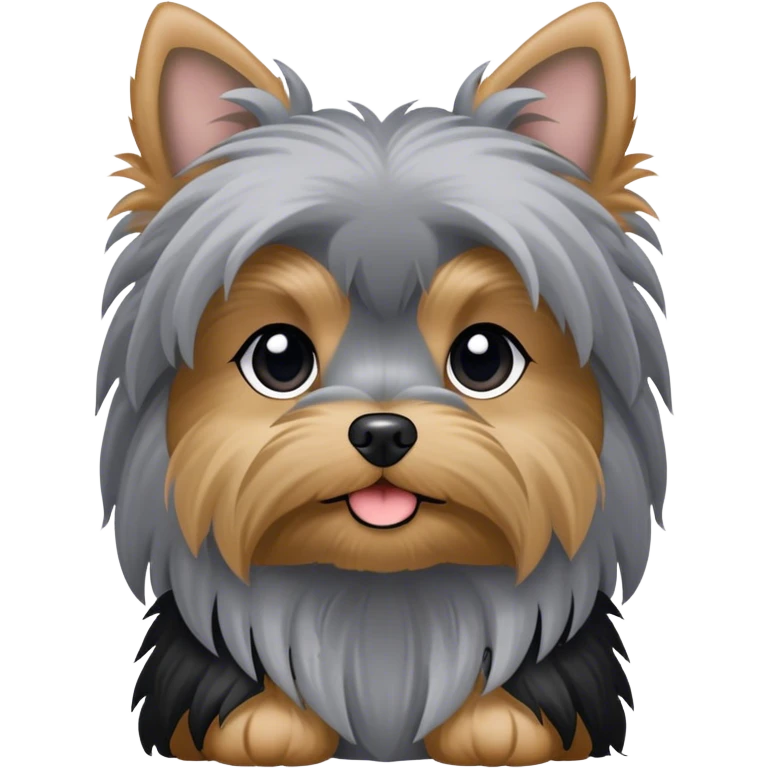 Black and grey Yorkie shi zhu emoji