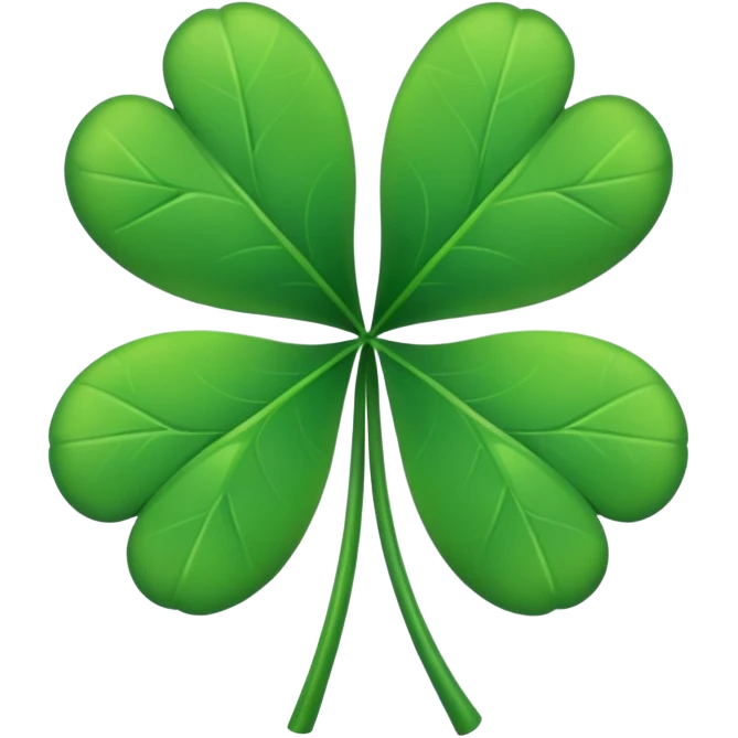 Lucky four leaf  emoji