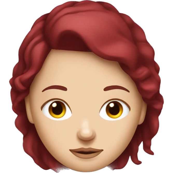 Slavic white girl with burgundy hair sleeping  emoji