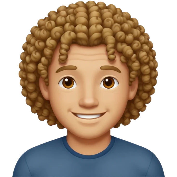 heavy young man with curles emoji