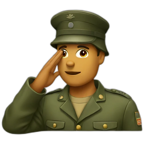 soldier saluting emoji