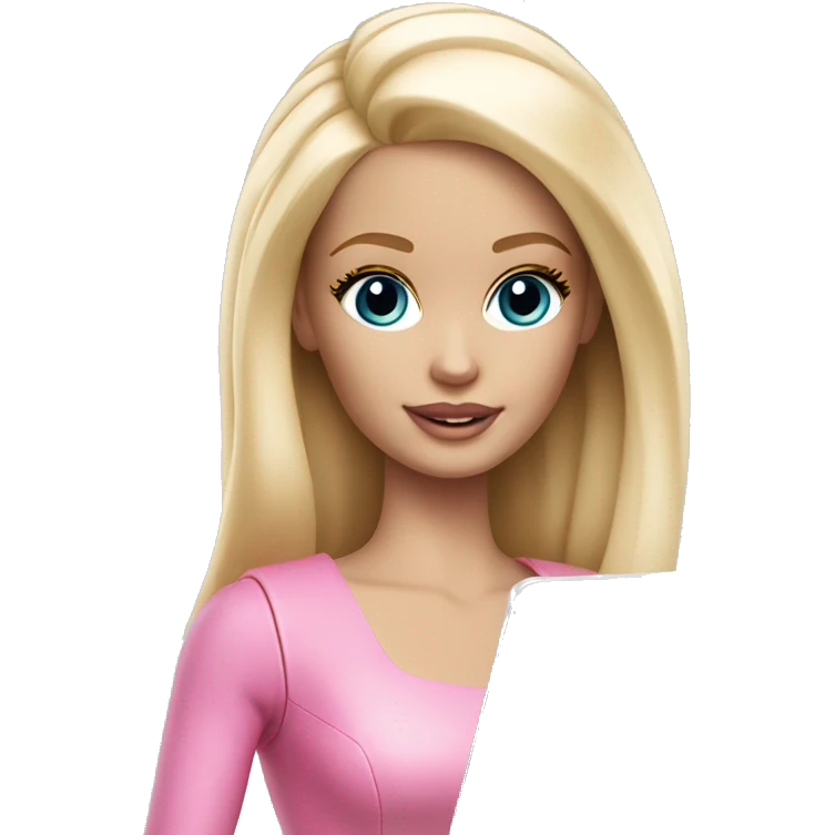 blonde Barbie with fair skin with laptop emoji