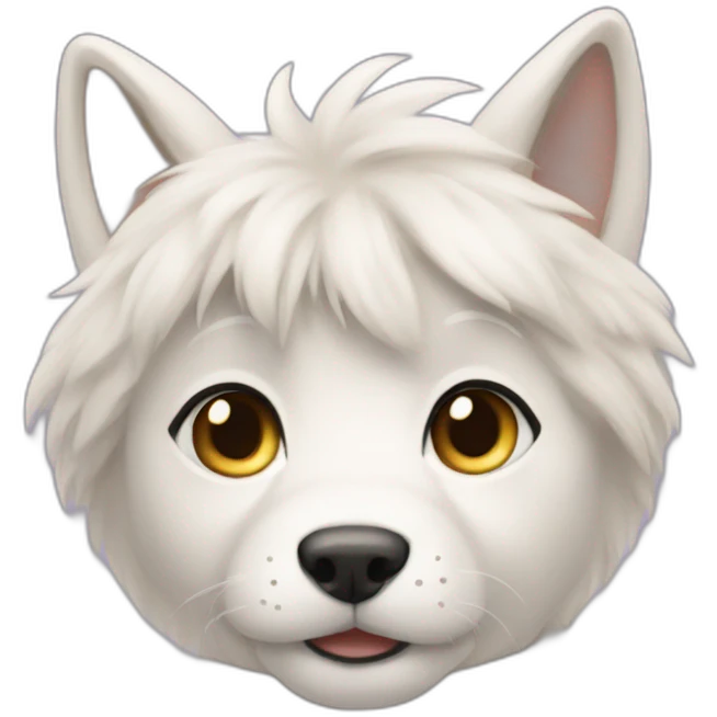 nala if she was a white furry dog emoji
