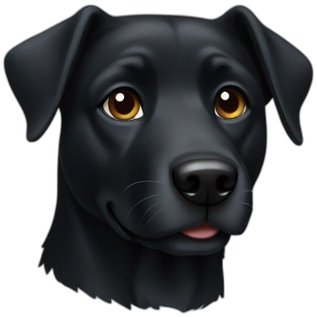 Black dog emoji
