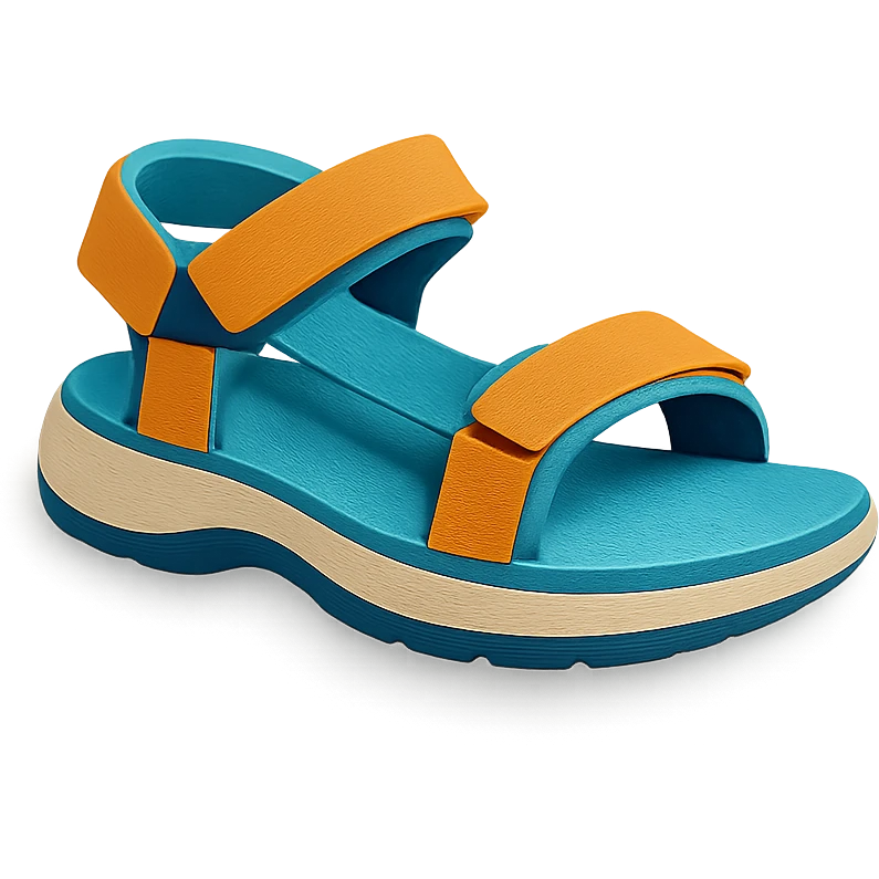 sporty sandals with velcro straps emoji