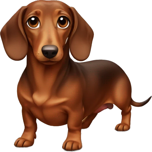 Brown dachshund emoji