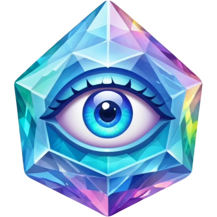 colorful minerals with eyes emoji