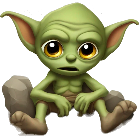 Stinky little goblin sitting in mud emoji