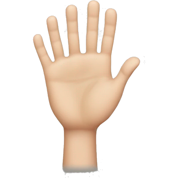 Generate the palm of a hand with no fingers sticking out except the middle one  emoji