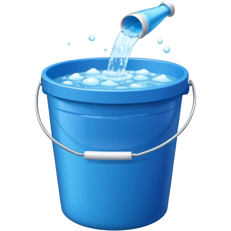 Bucket and cleaning product emoji