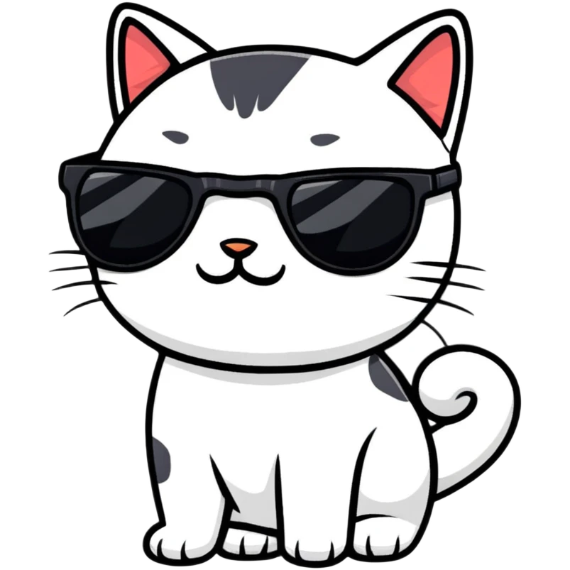 Cat with sunglasses emoji