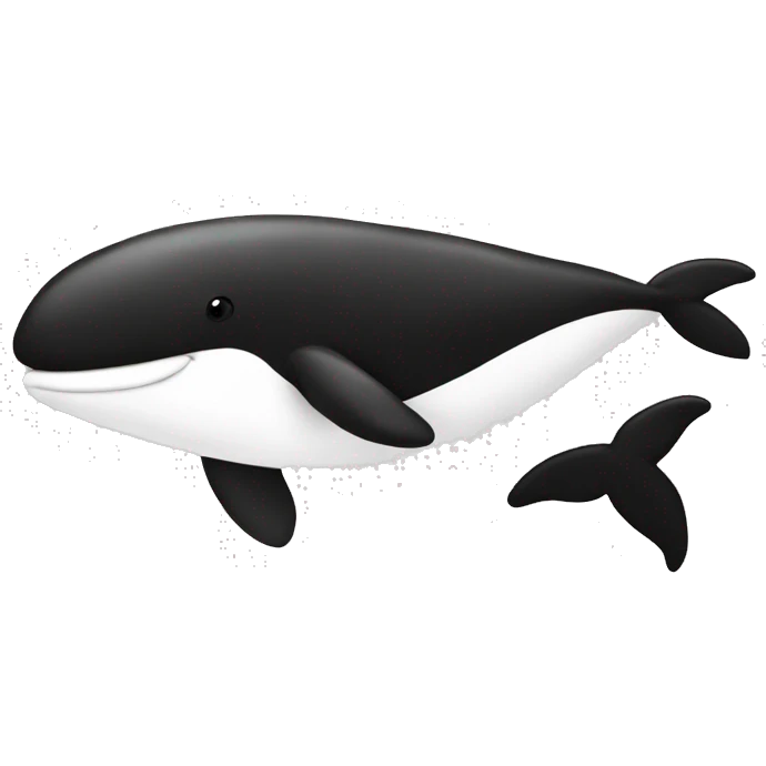 whale in black and white emoji