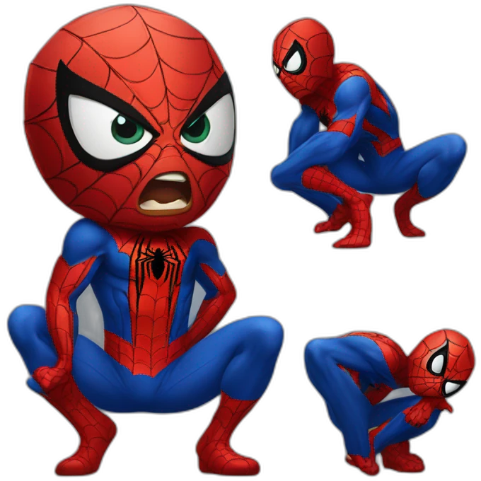 angry spider man emoji