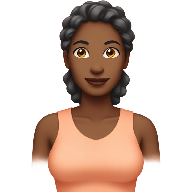 black woman in peach costume  emoji