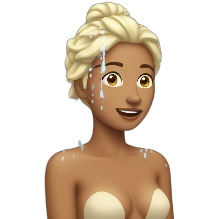 Woman taking a shower emoji
