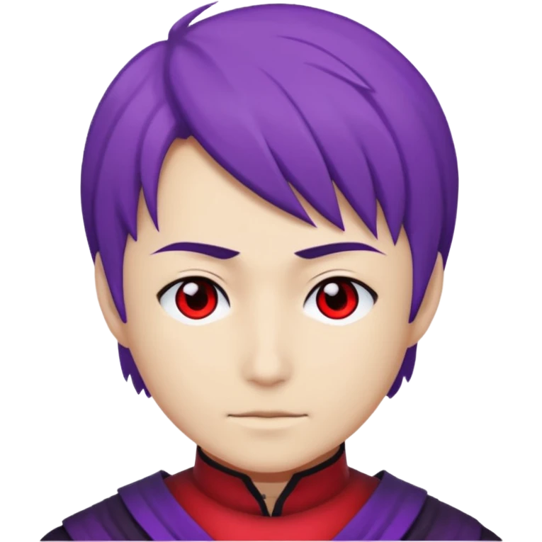 gojo satoro with red hallow on the left side and purple hallow on the right side emoji