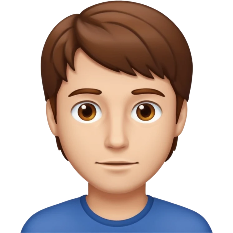 man body with brownhair emoji