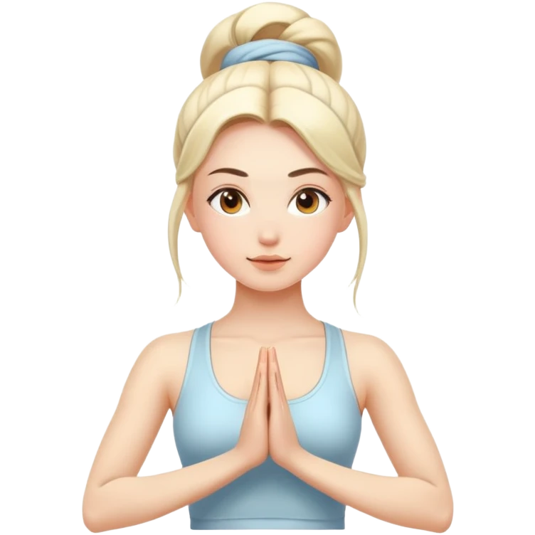Yoga girl clear clothing emoji