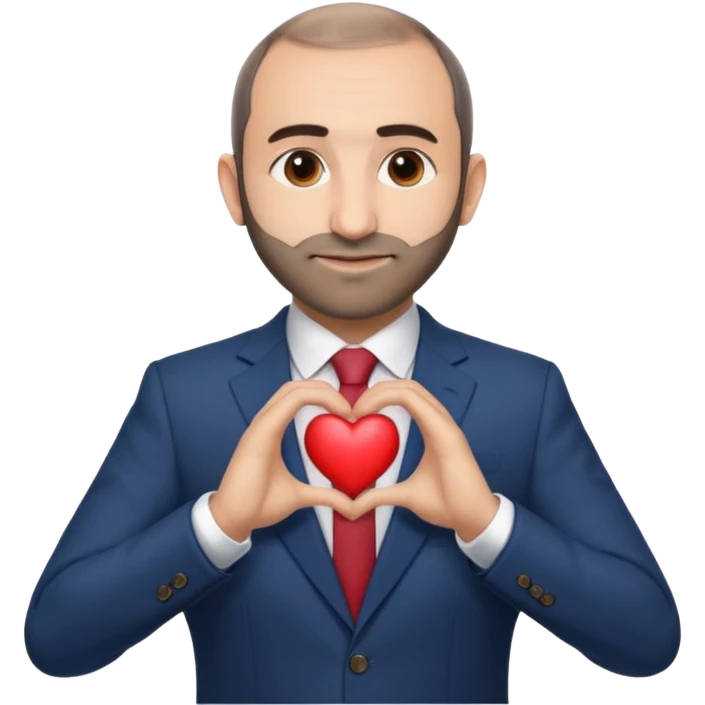 Nikol Pashinyan in the suite makes heart with his hands emoji