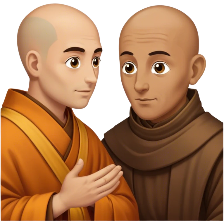 italian XV century duke talking to monk emoji