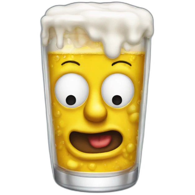 Hommer  simpson on big drink emoji
