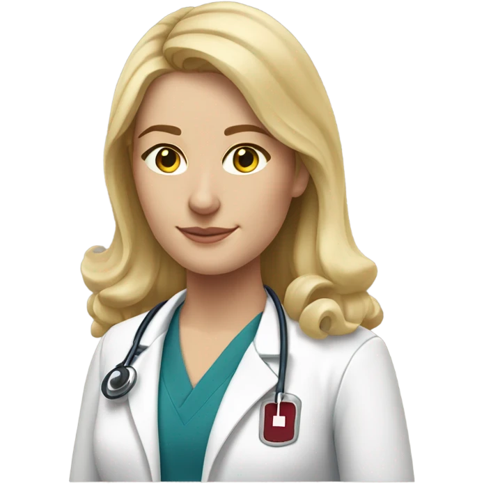 harvard physician white woman blonde hair head, neck and upper chest emoji