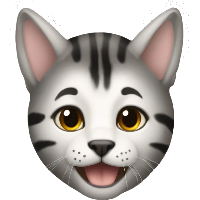 Белый кот с бантиком emoji