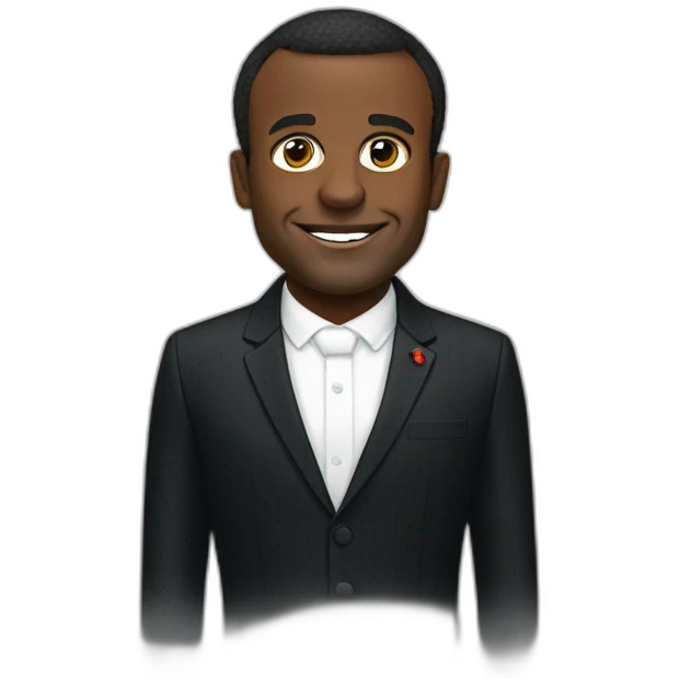 Black emmanuel macron emoji
