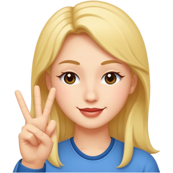 Wink face doing peace sign emoji