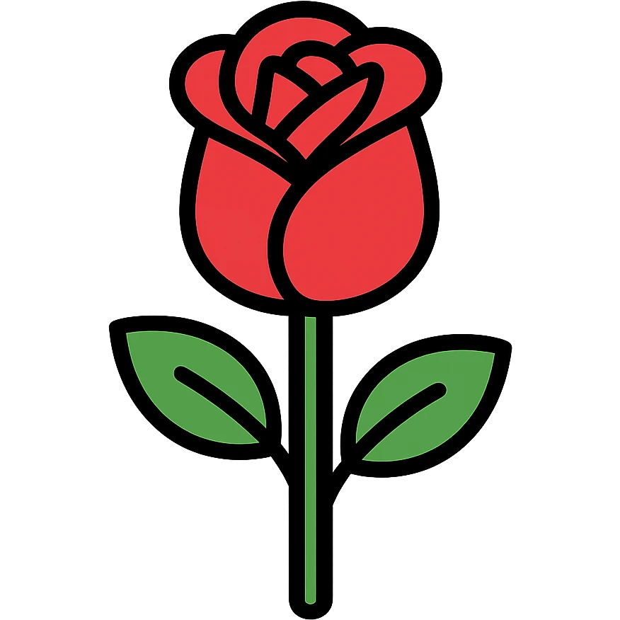 rose, elegant, clear outlines, subtle gradients emoji