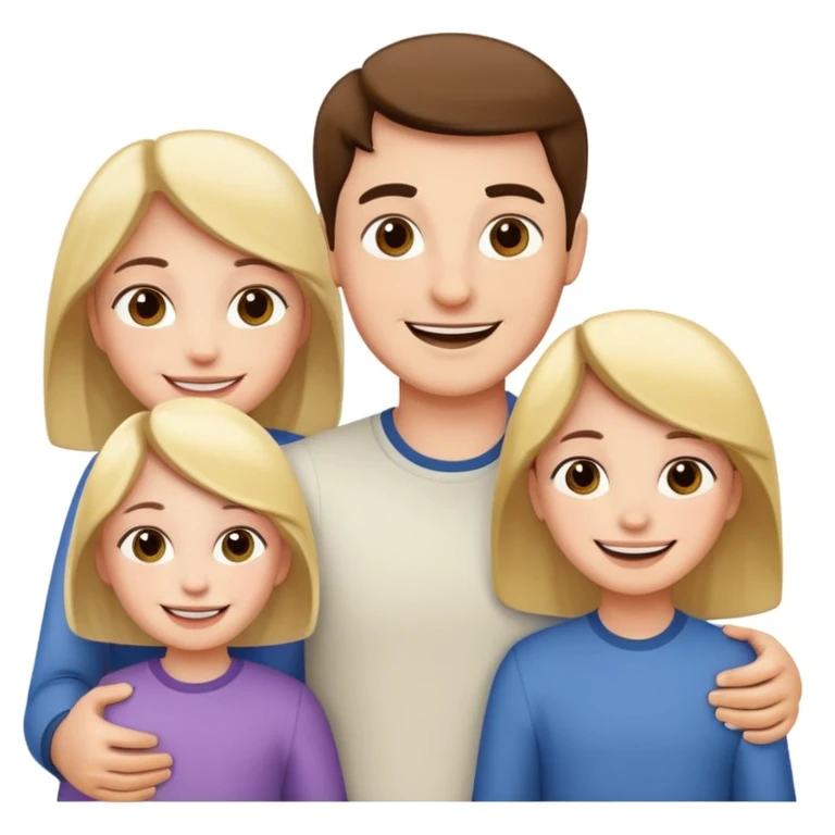 family posing for photo emoji