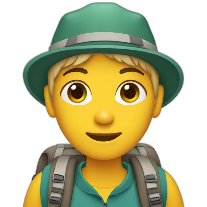 hiking woman emoji