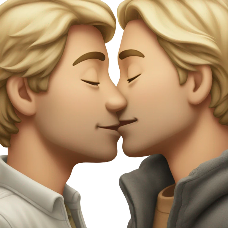 Kissing a boy emoji