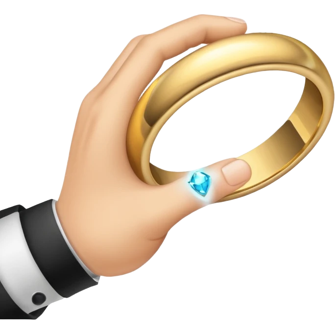 hand with wedding ring emoji