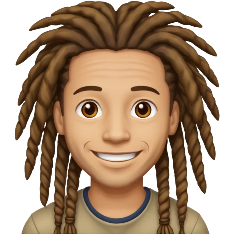 light skin man with dreadlocks emoji